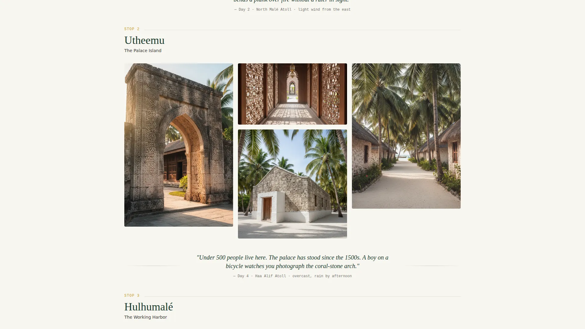 Maldives Cultural Tour Landing Page Template