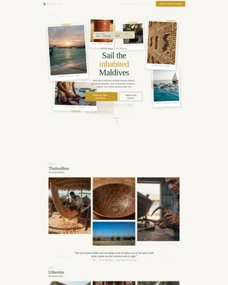 Maldives Cultural Tour Landing Page Template