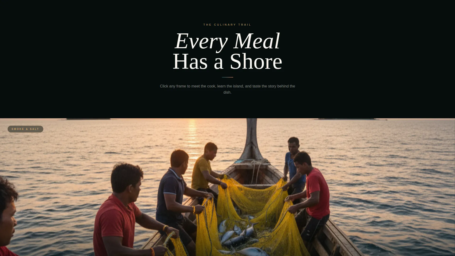 Maldives Culinary Tour Gallery Landing Page Template