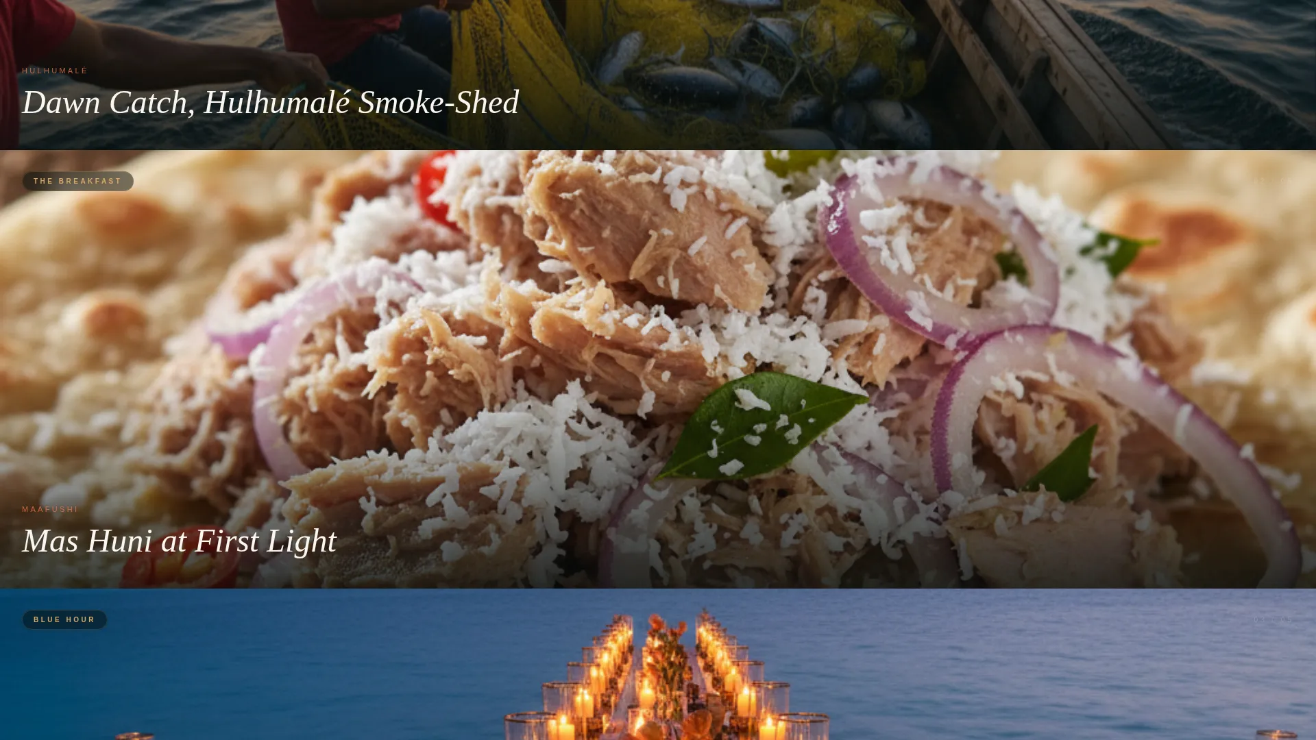 Maldives Culinary Tour Gallery Landing Page Template