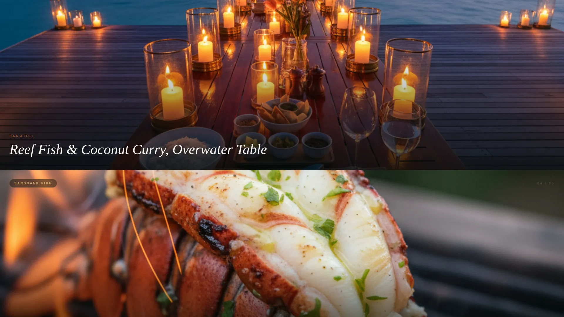Maldives Culinary Tour Gallery Landing Page Template