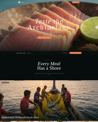 Maldives Culinary Tour Gallery Landing Page Template