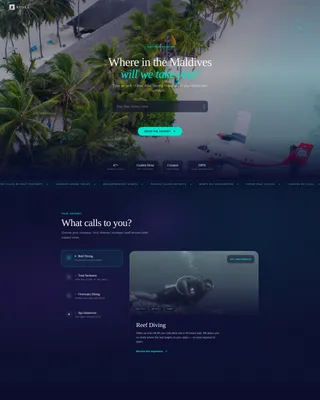 Maldives Luxury Travel Agency Landing Page Template