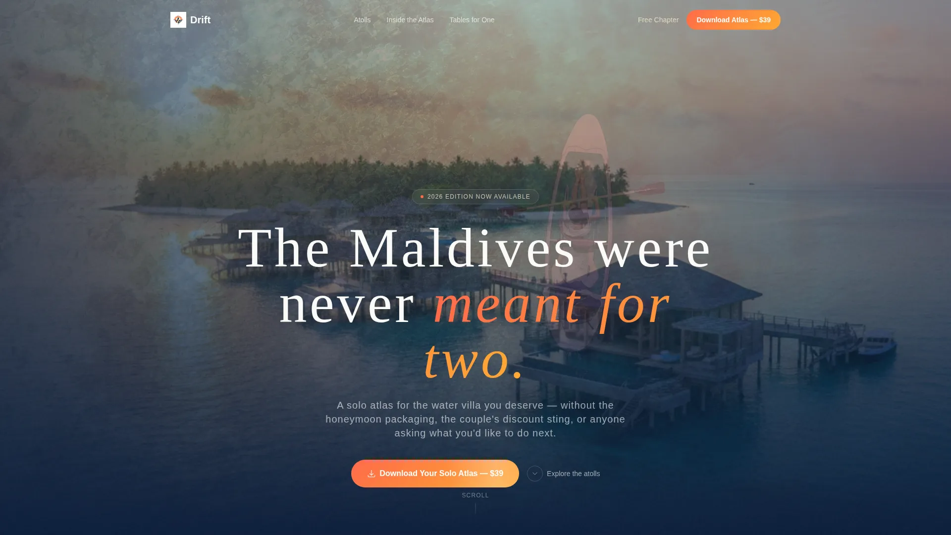 Luxe Solo Travel Guide Landing Page Template