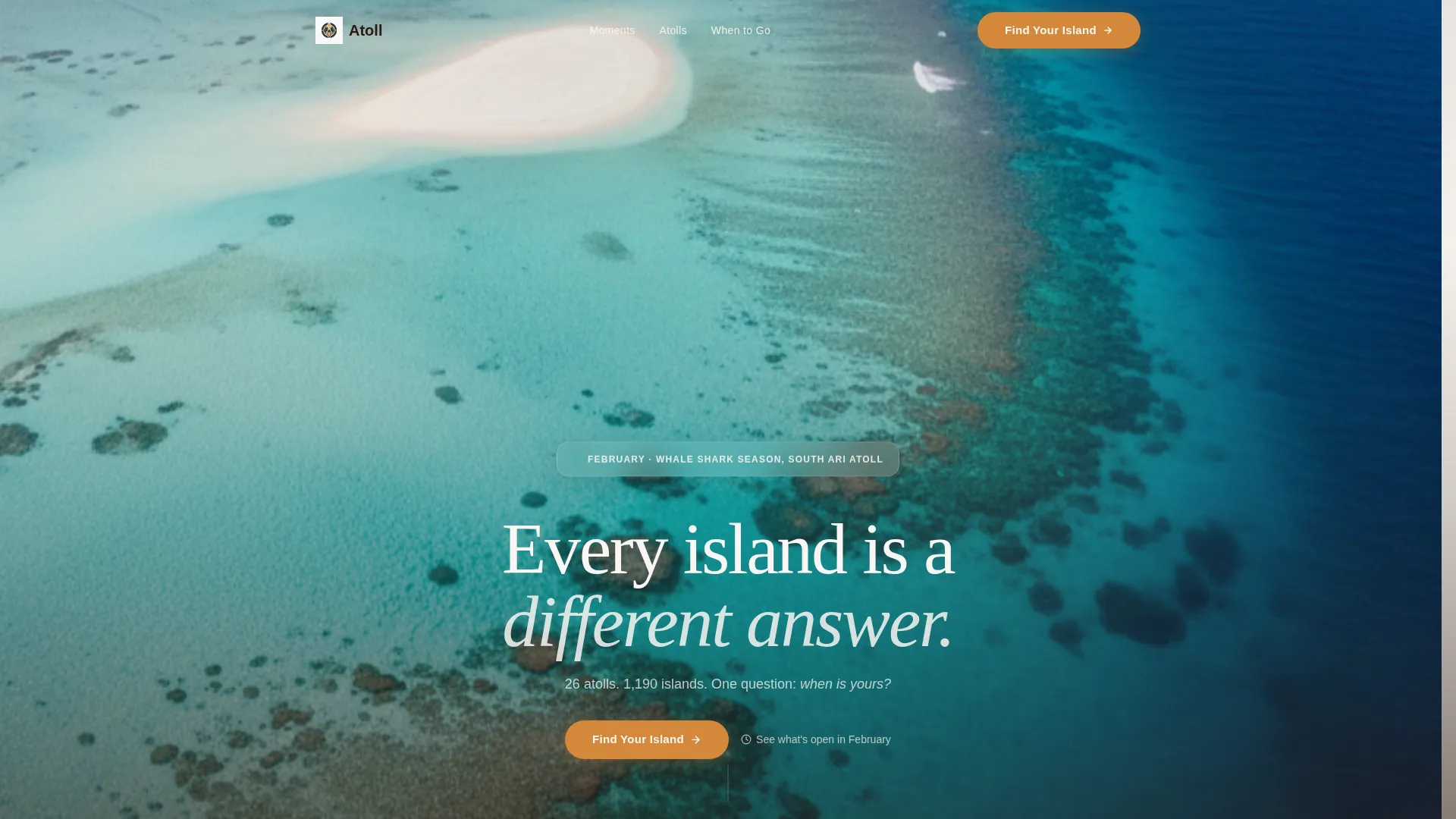 Maldives Travel Guide Landing Page Template