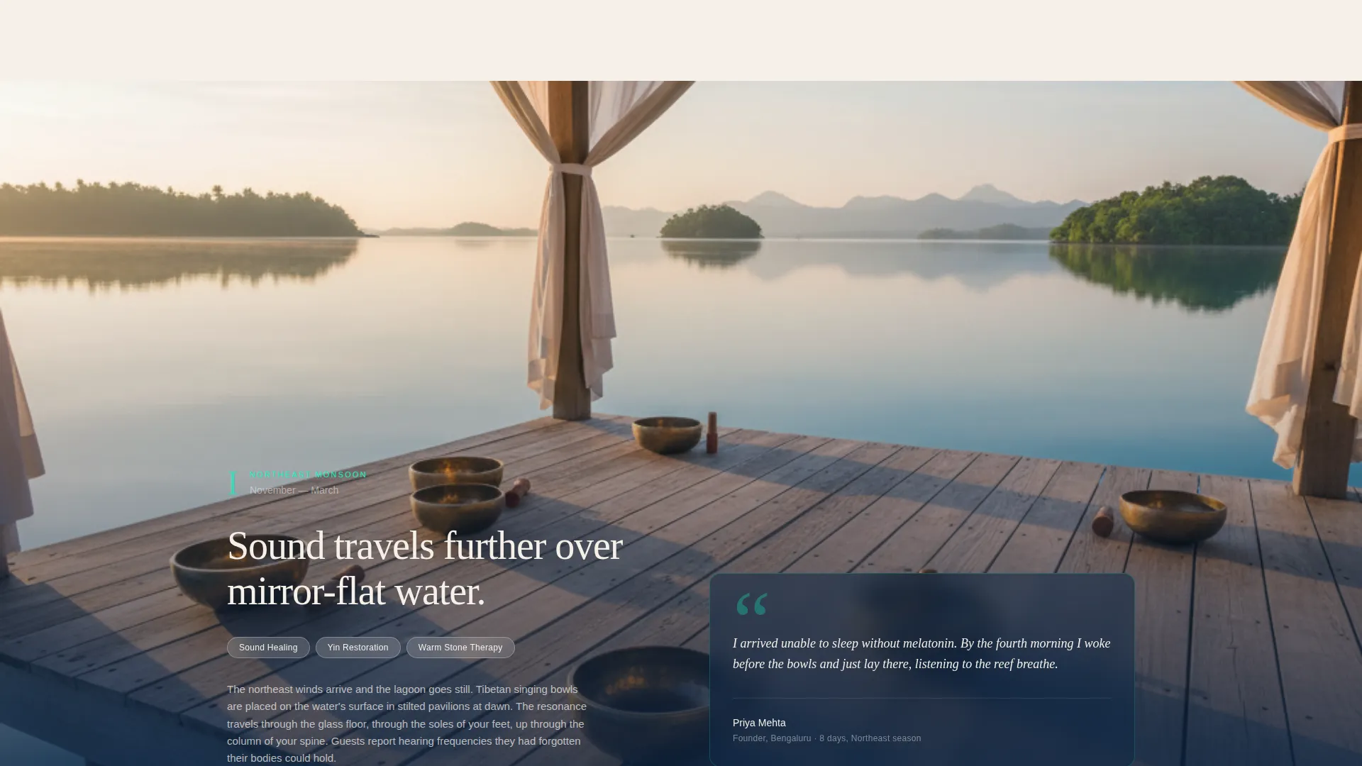 Maldives Wellness Retreat Landing Page Template