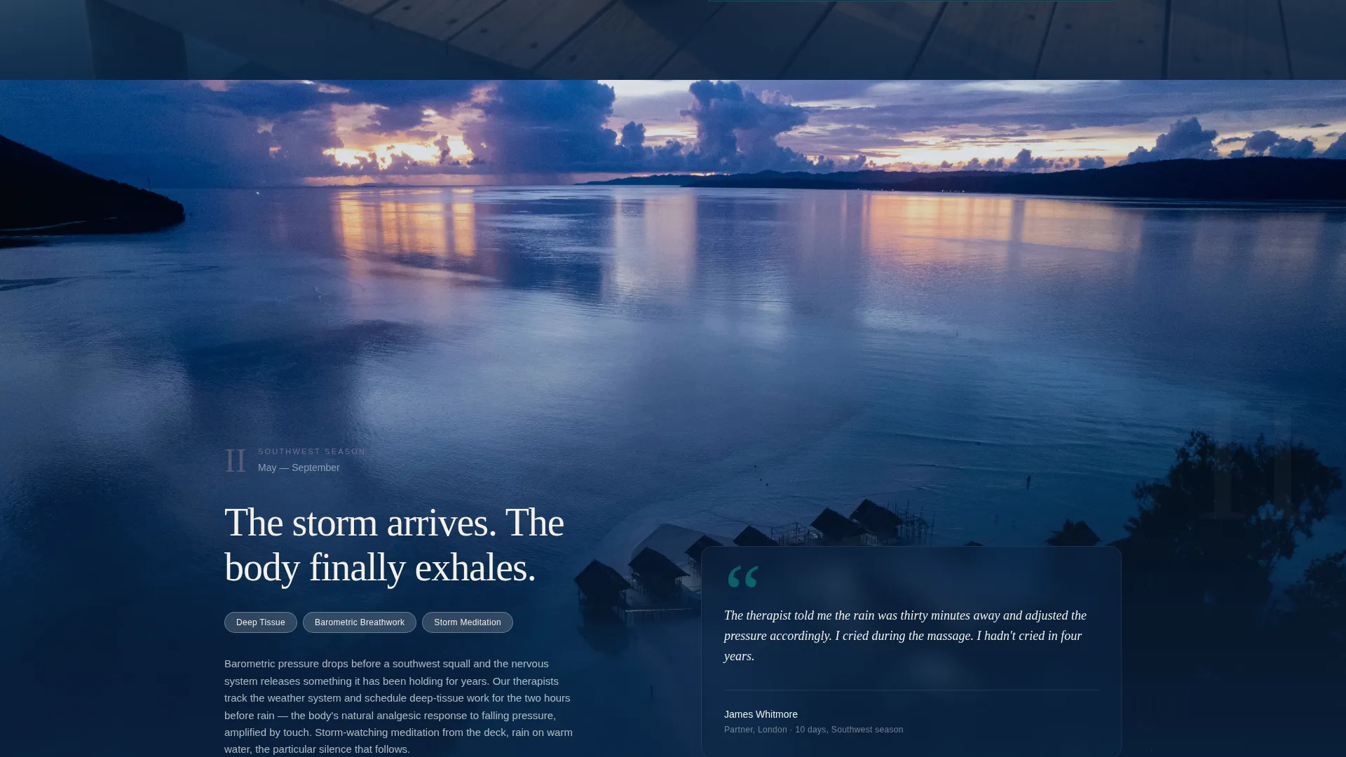 Maldives Wellness Retreat Landing Page Template