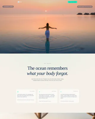 Maldives Wellness Retreat Landing Page Template