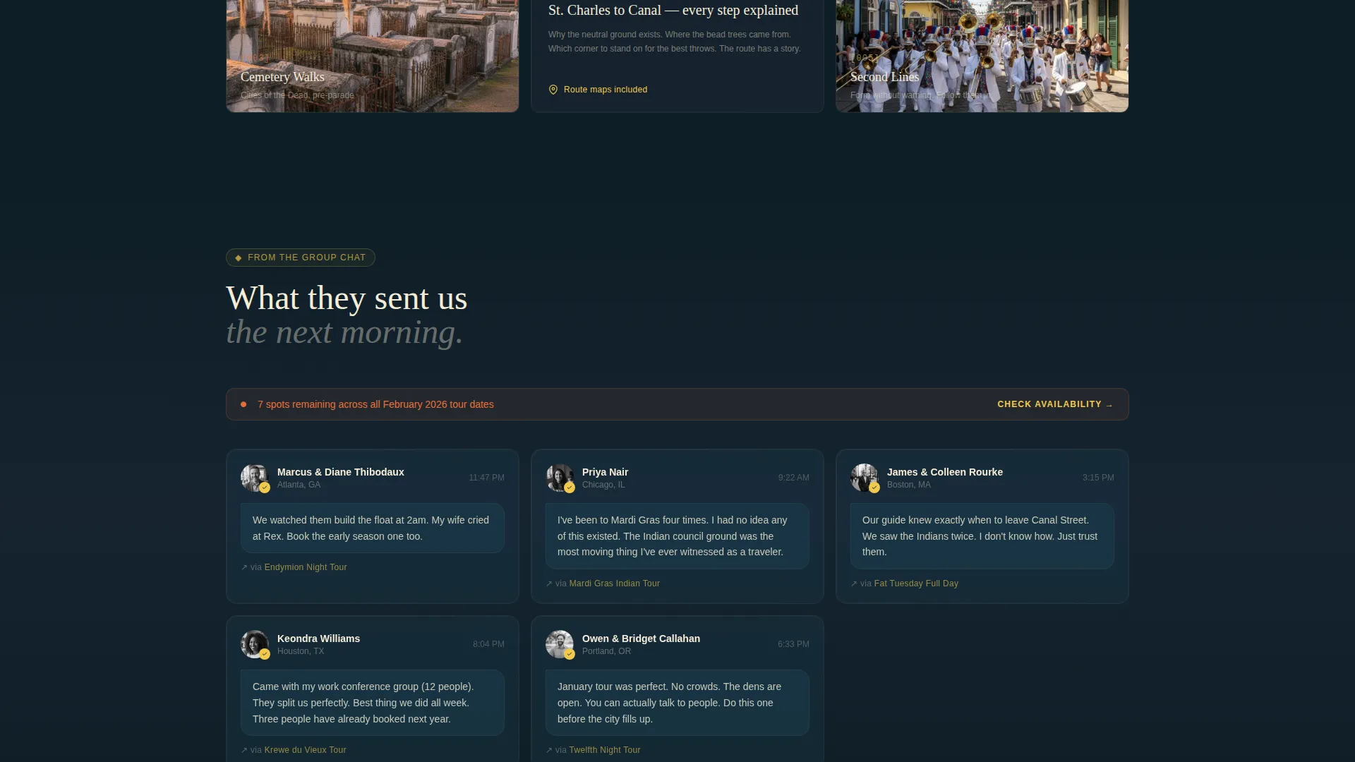 Mardi Gras Tour Landing Page Template