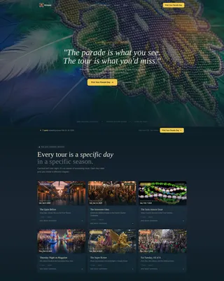 Mardi Gras Tour Landing Page Template