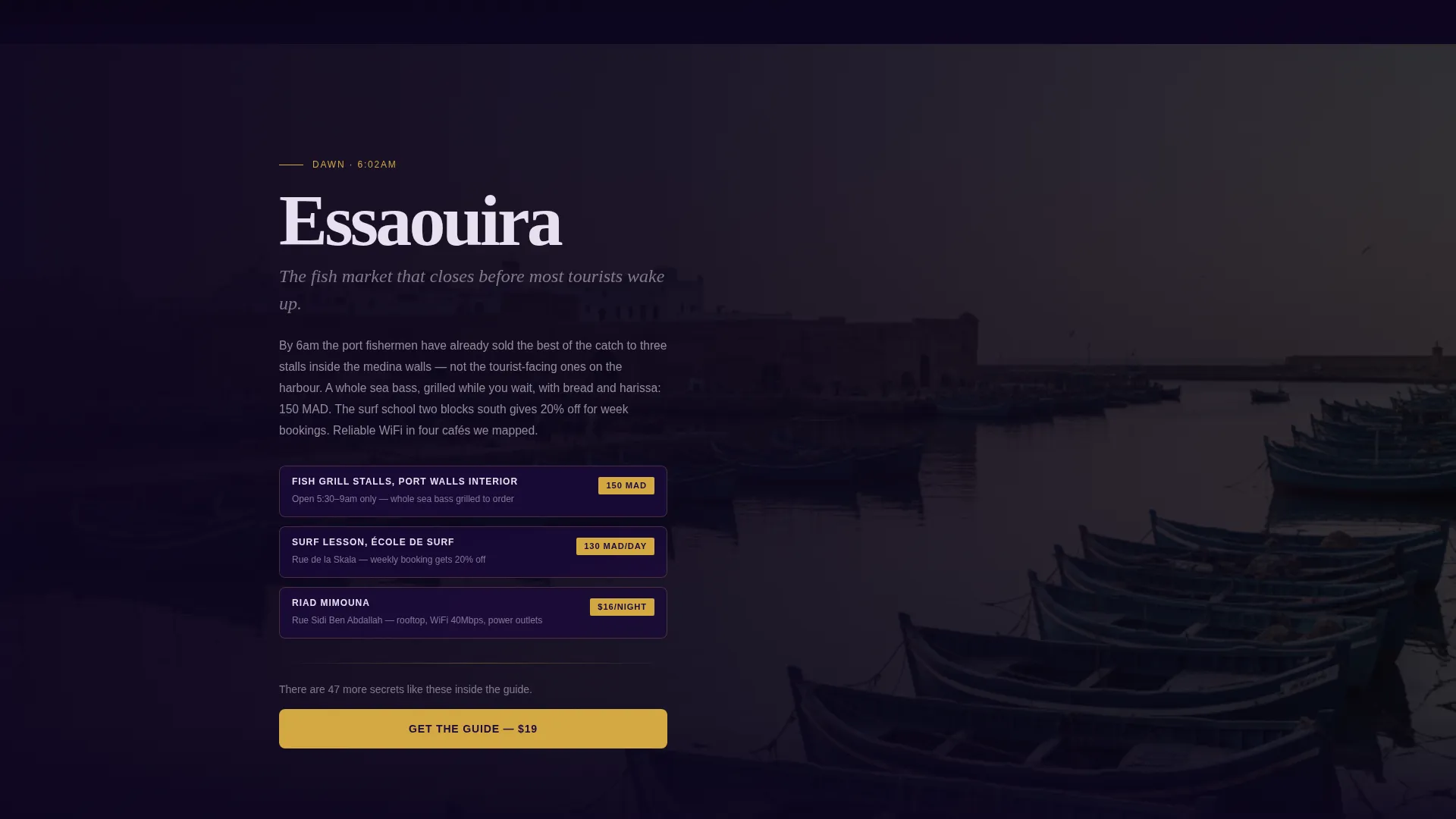 Budget Travel Guide Landing Page Template