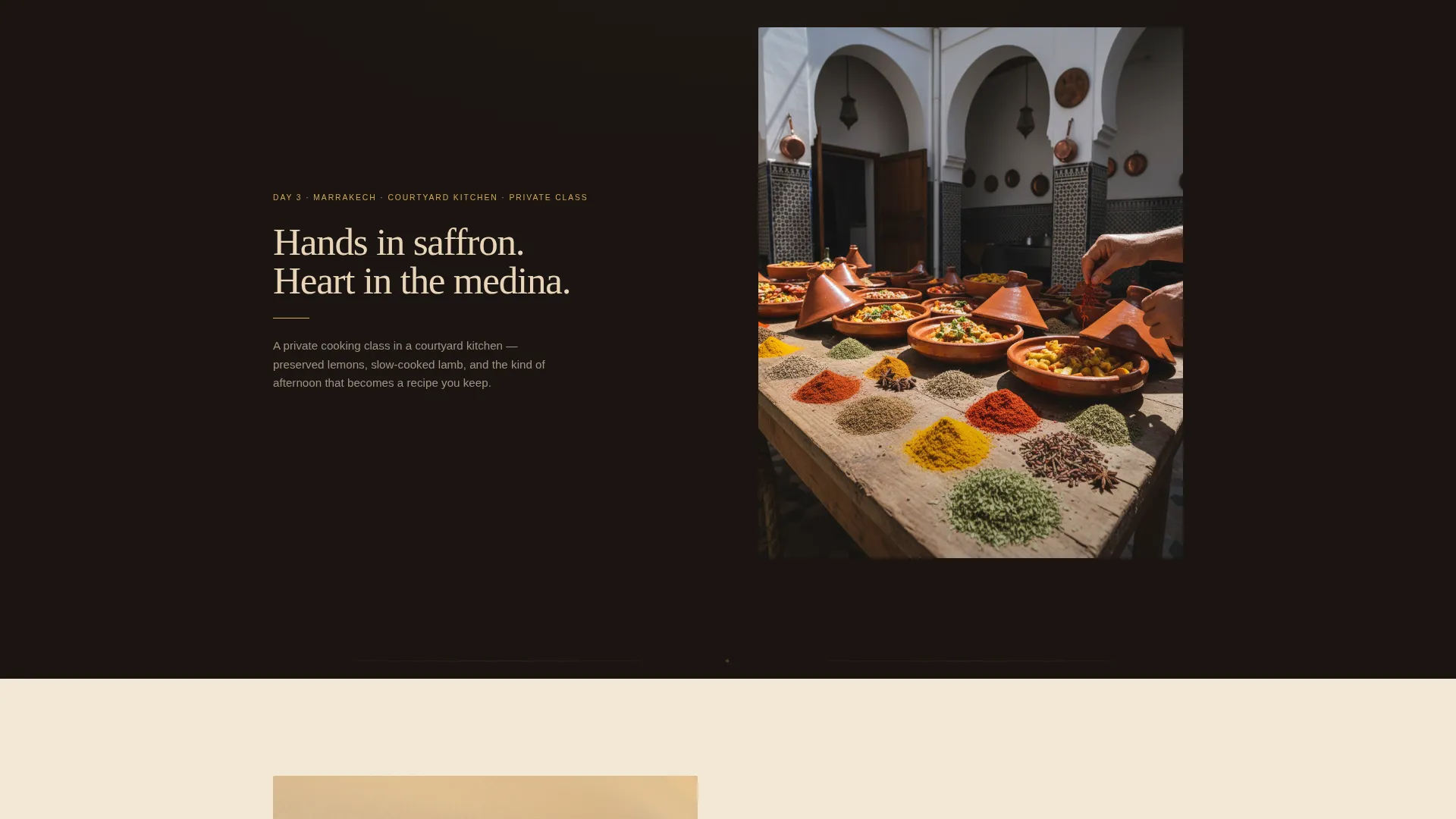 Morocco Honeymoon Landing Page Template