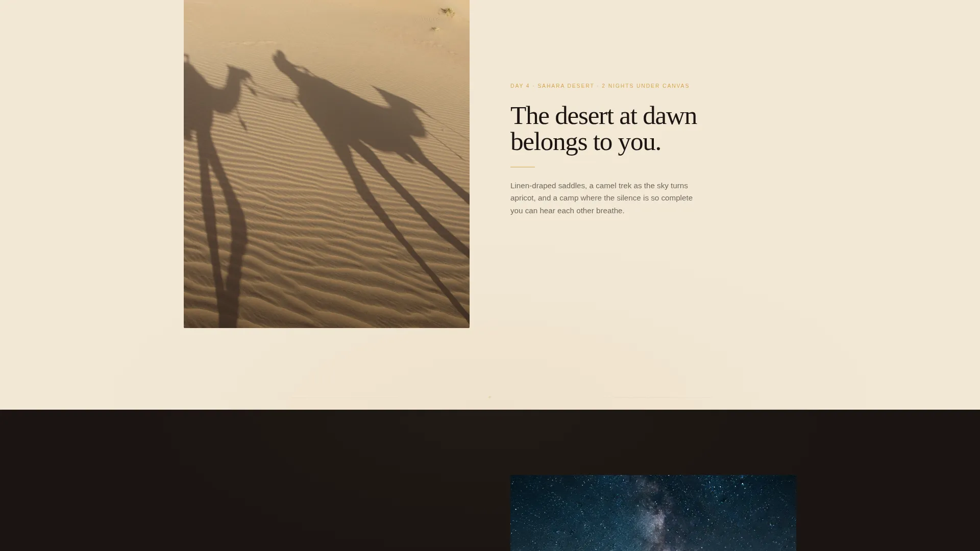 Morocco Honeymoon Landing Page Template