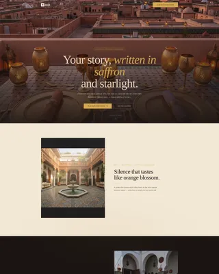 Morocco Honeymoon Landing Page Template