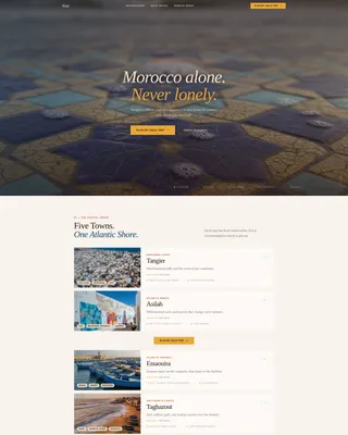 Morocco Solo Travel Guide Landing Page Template
