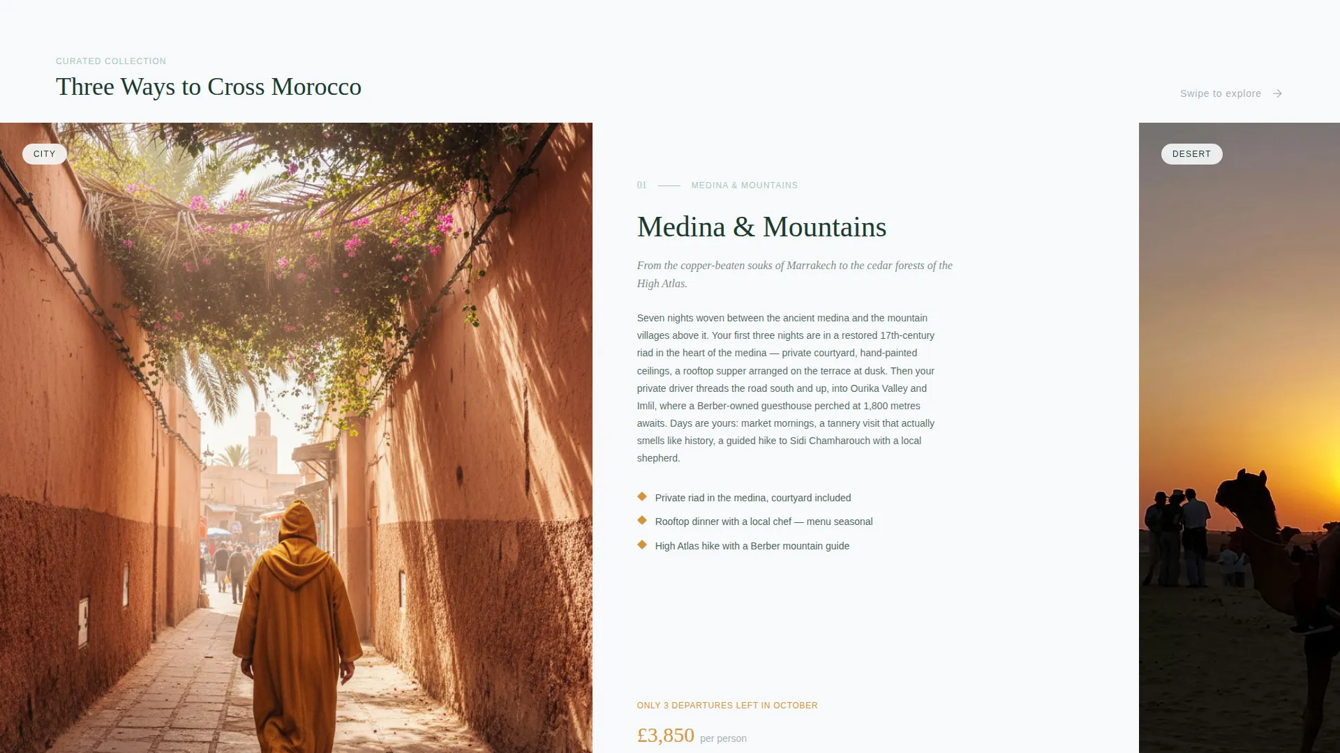 Luxury Morocco Tour Operator Landing Page Template