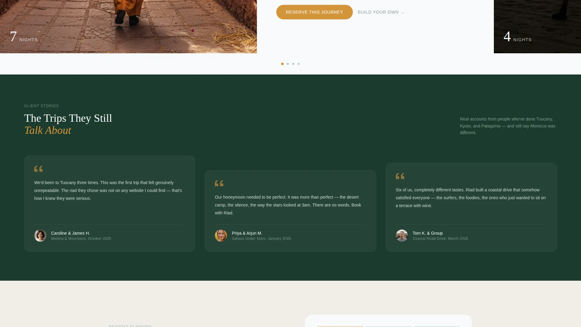 Luxury Morocco Tour Operator Landing Page Template