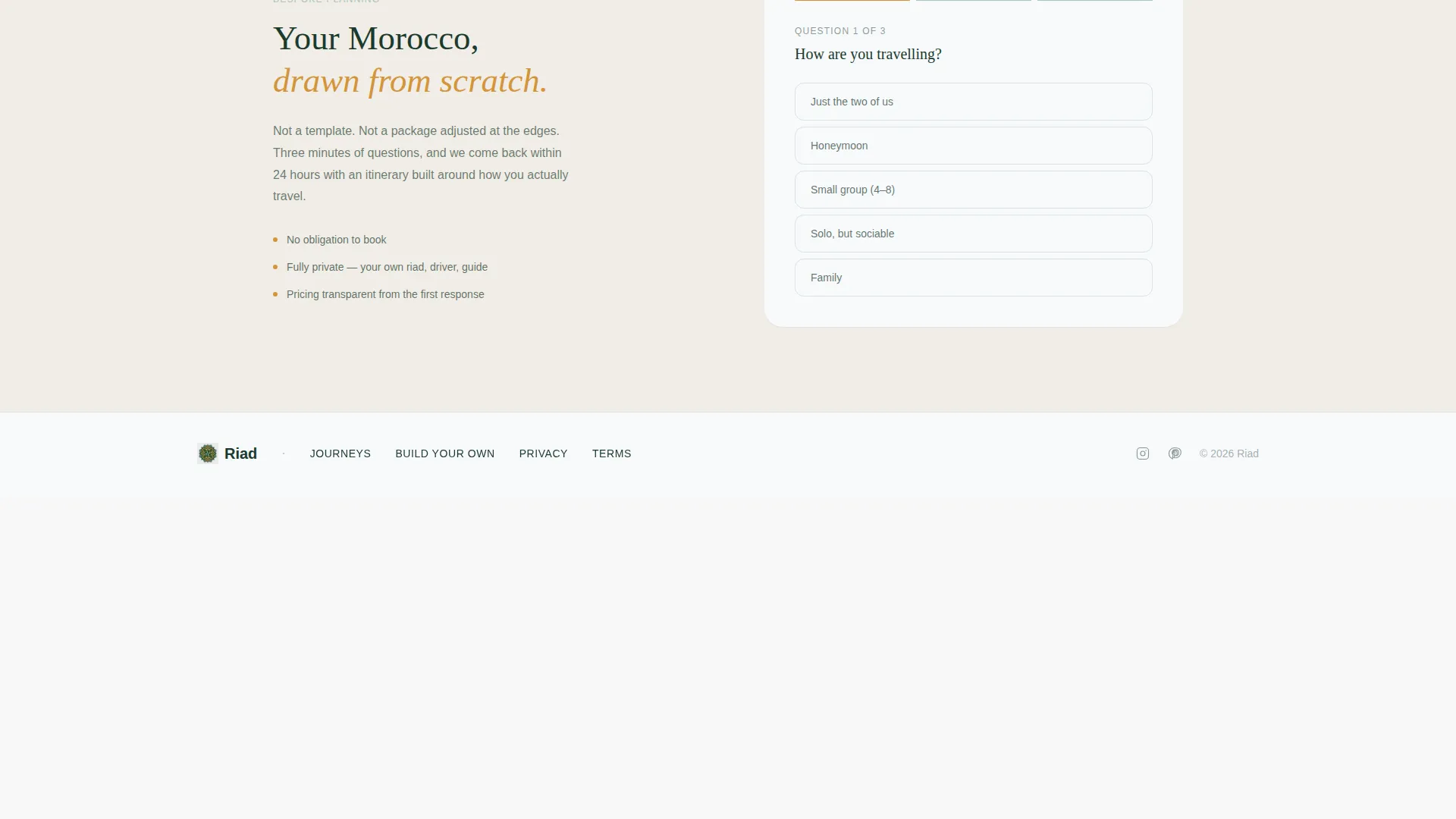 Luxury Morocco Tour Operator Landing Page Template