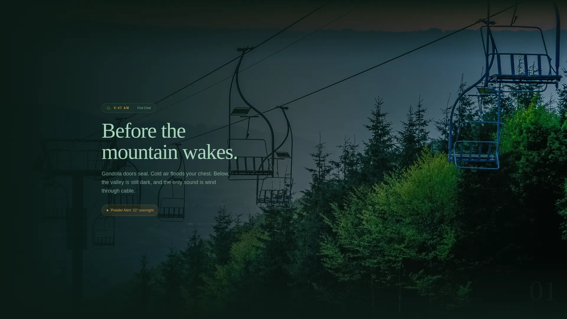 Immersive Ski Resort Landing Page Template