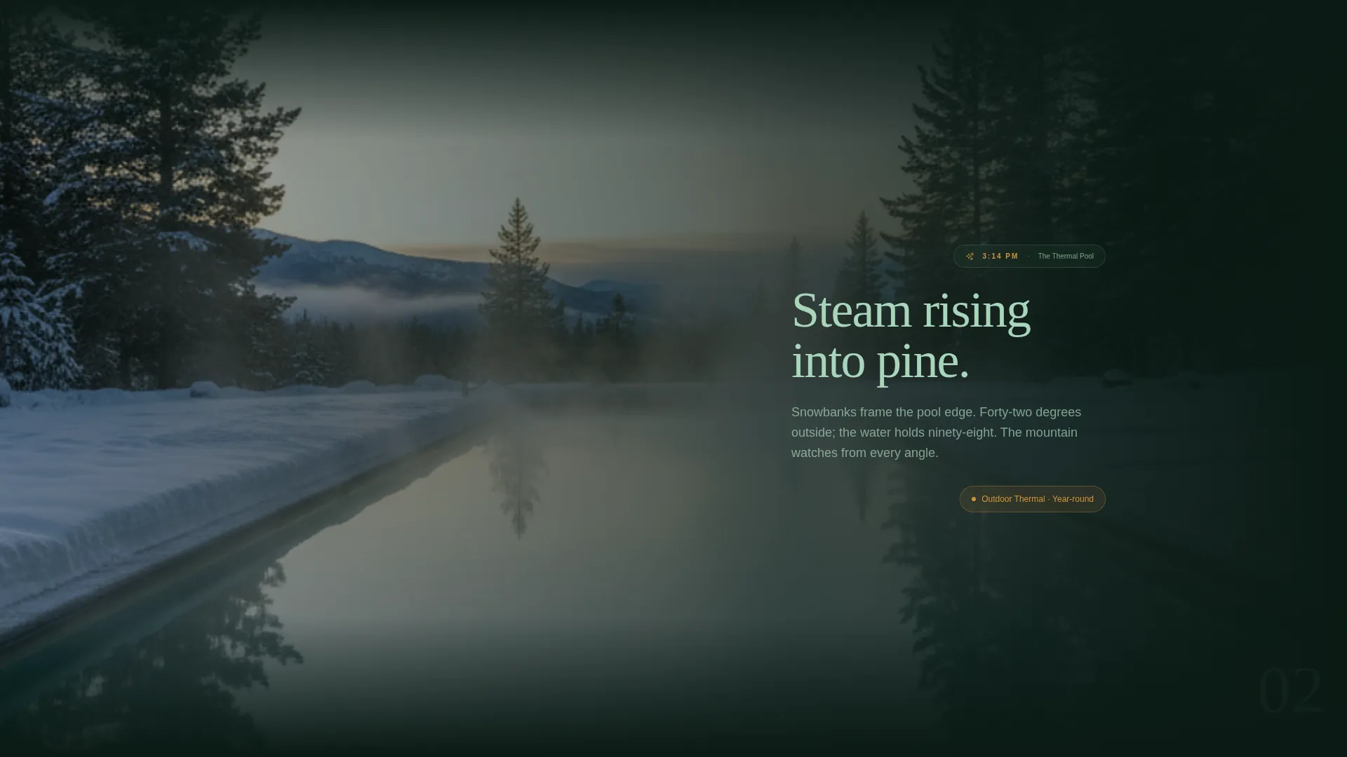 Immersive Ski Resort Landing Page Template