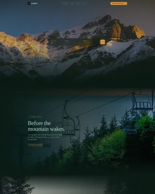 Immersive Ski Resort Landing Page Template
