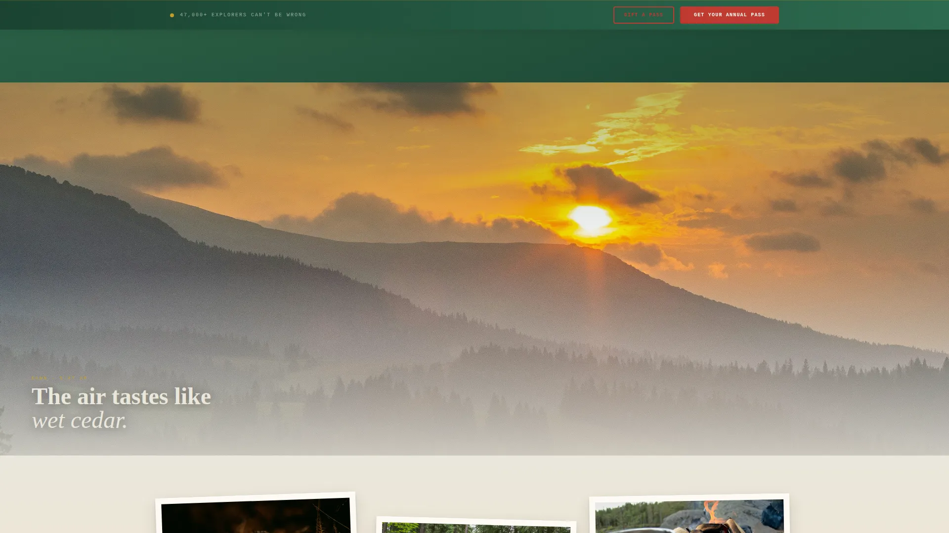 Immersive National Park Landing Page Template