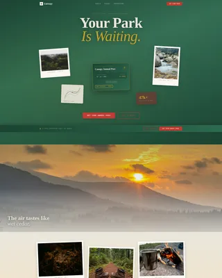 Immersive National Park Landing Page Template
