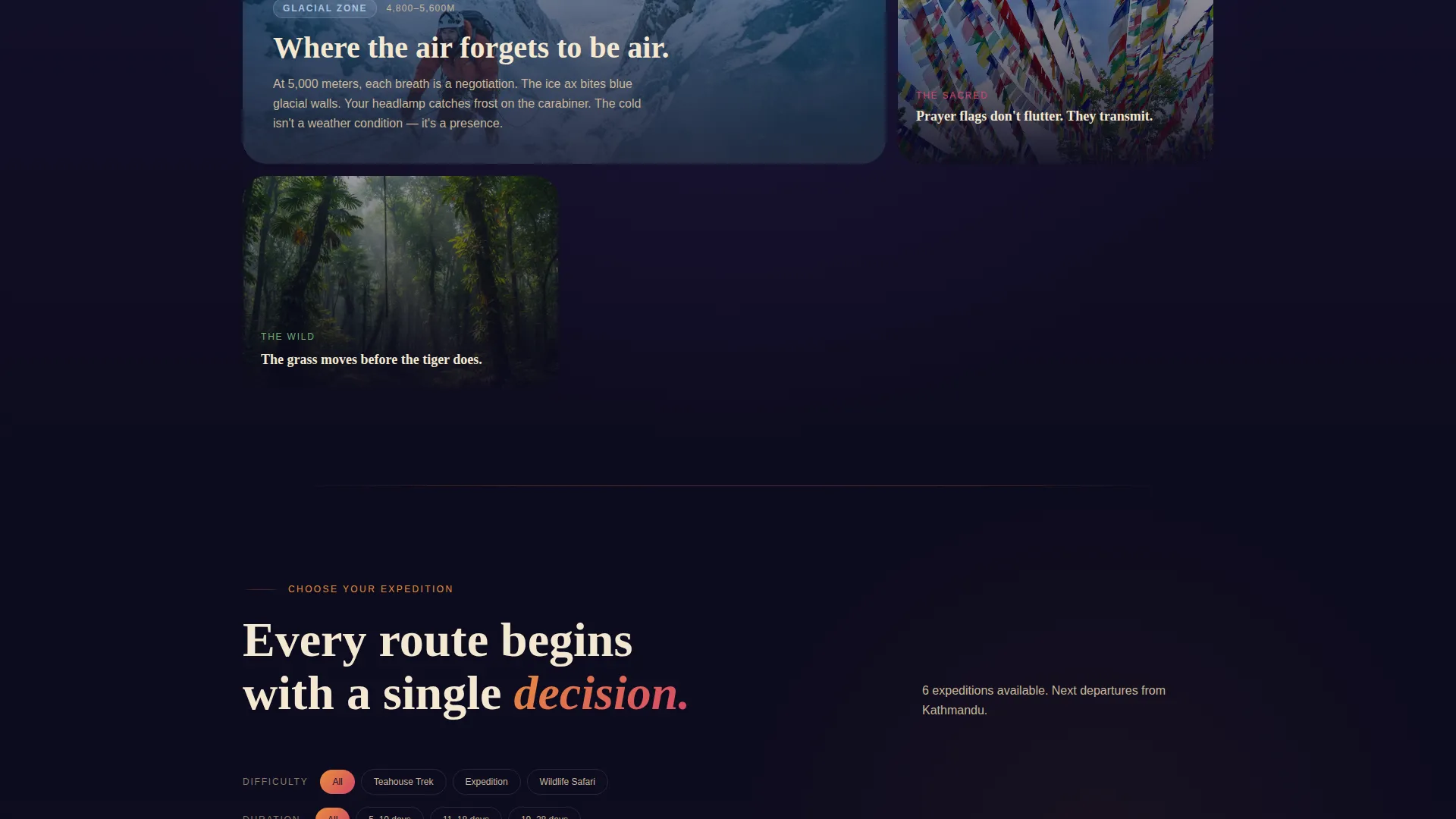 Nepal Adventure Tour Landing Page Template