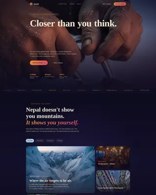 Nepal Adventure Tour Landing Page Template
