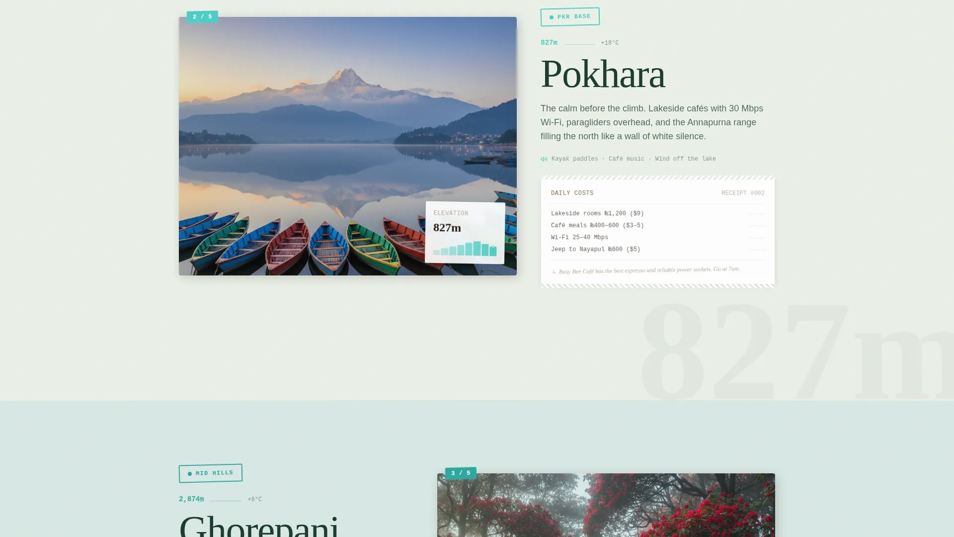 Nepal Budget Travel Guide Landing Page Template