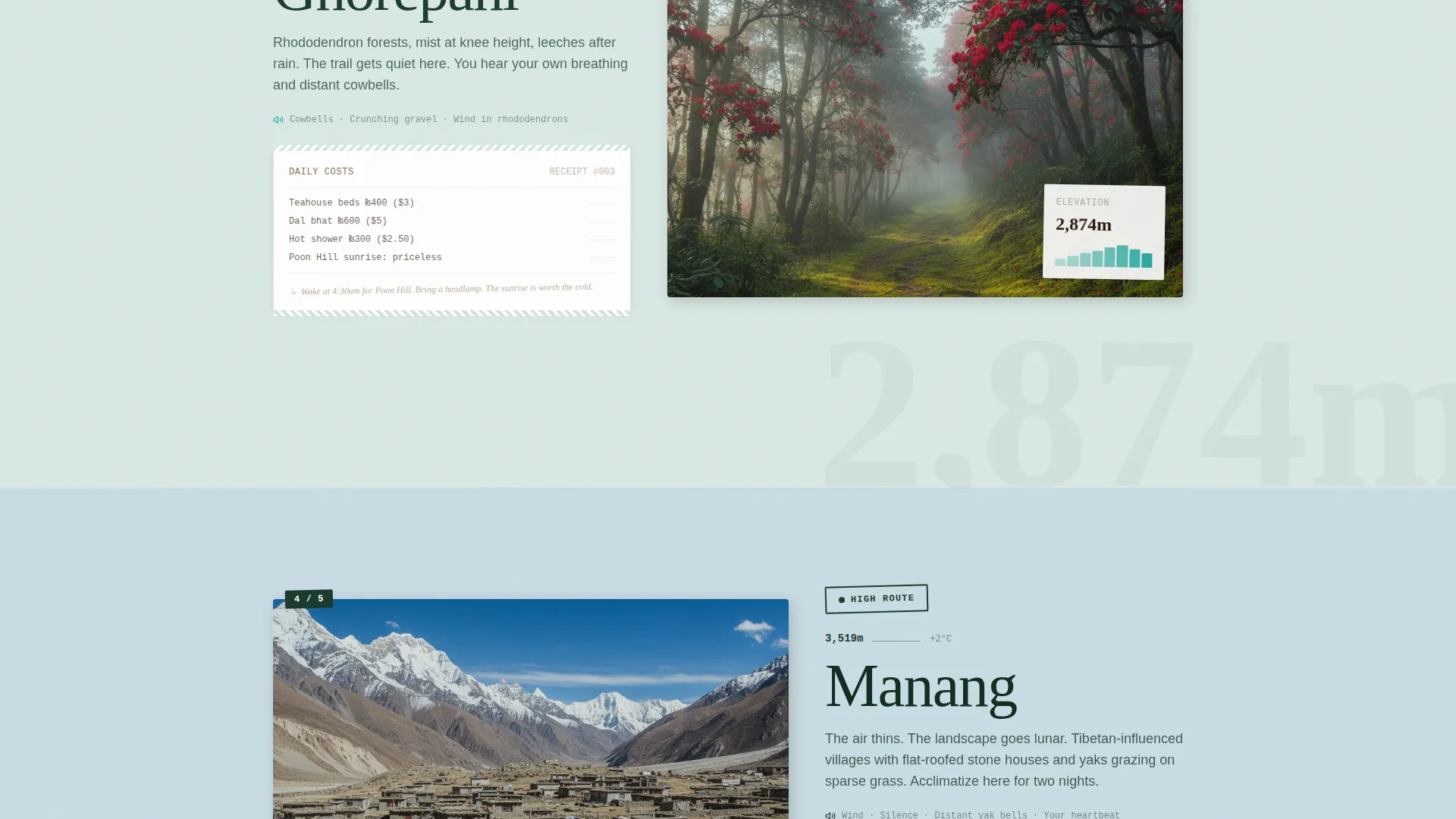 Nepal Budget Travel Guide Landing Page Template