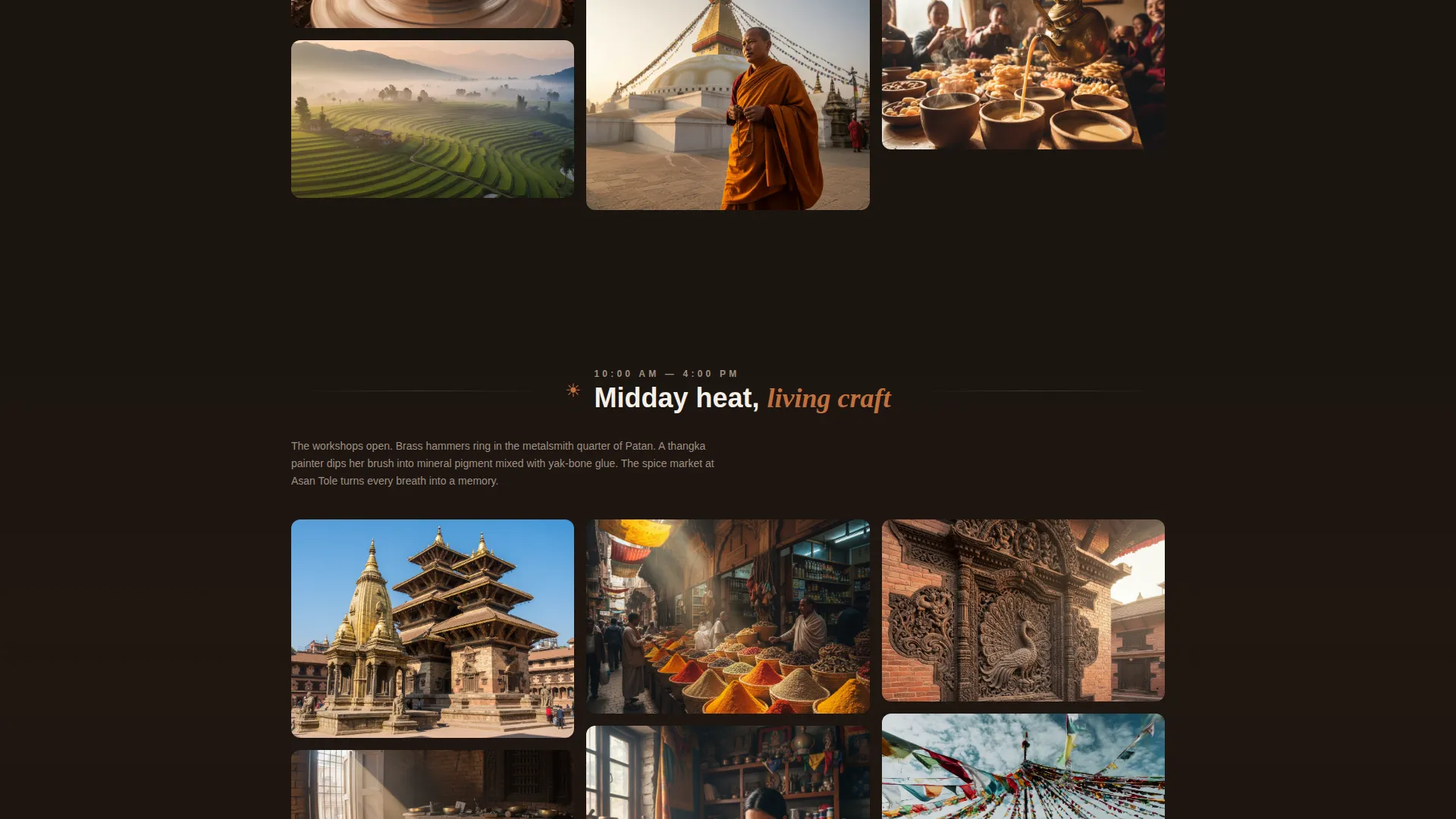 Nepal Cultural Tour Landing Page Template