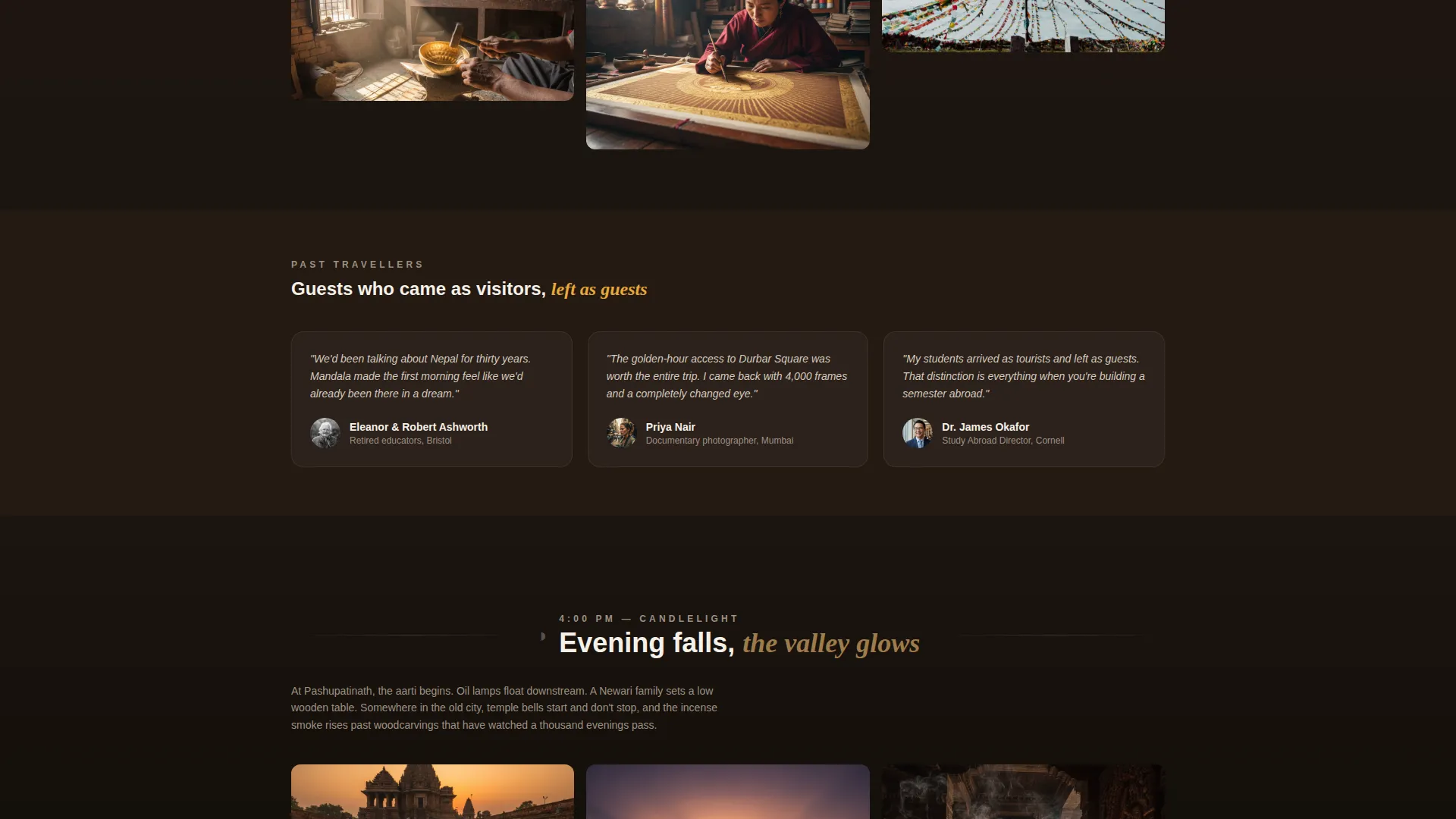 Nepal Cultural Tour Landing Page Template