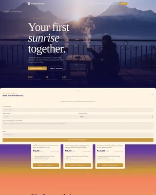 Nepal Honeymoon Landing Page Template