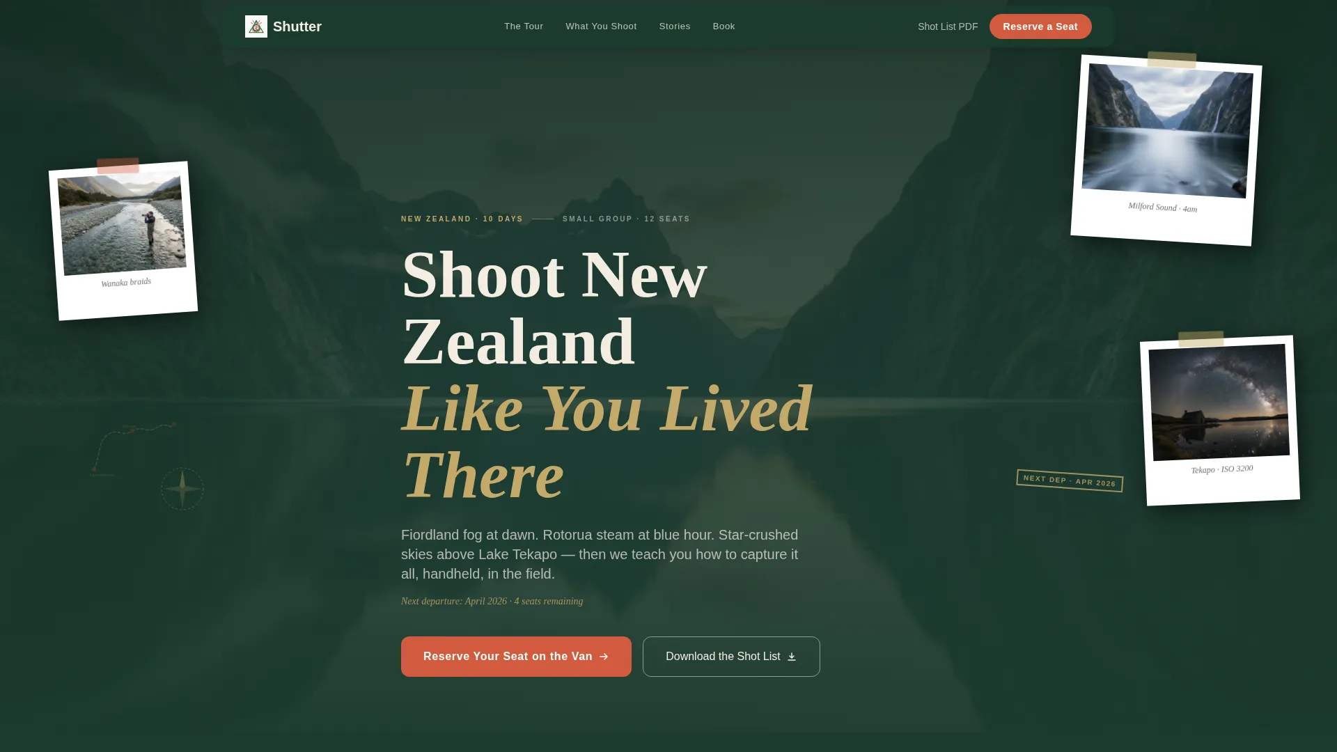 New Zealand Travel Booking Website Template