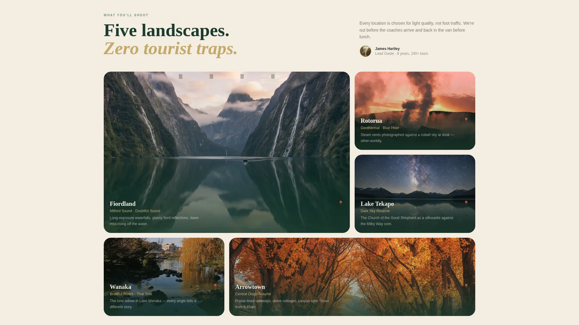 New Zealand Travel Booking Website Template