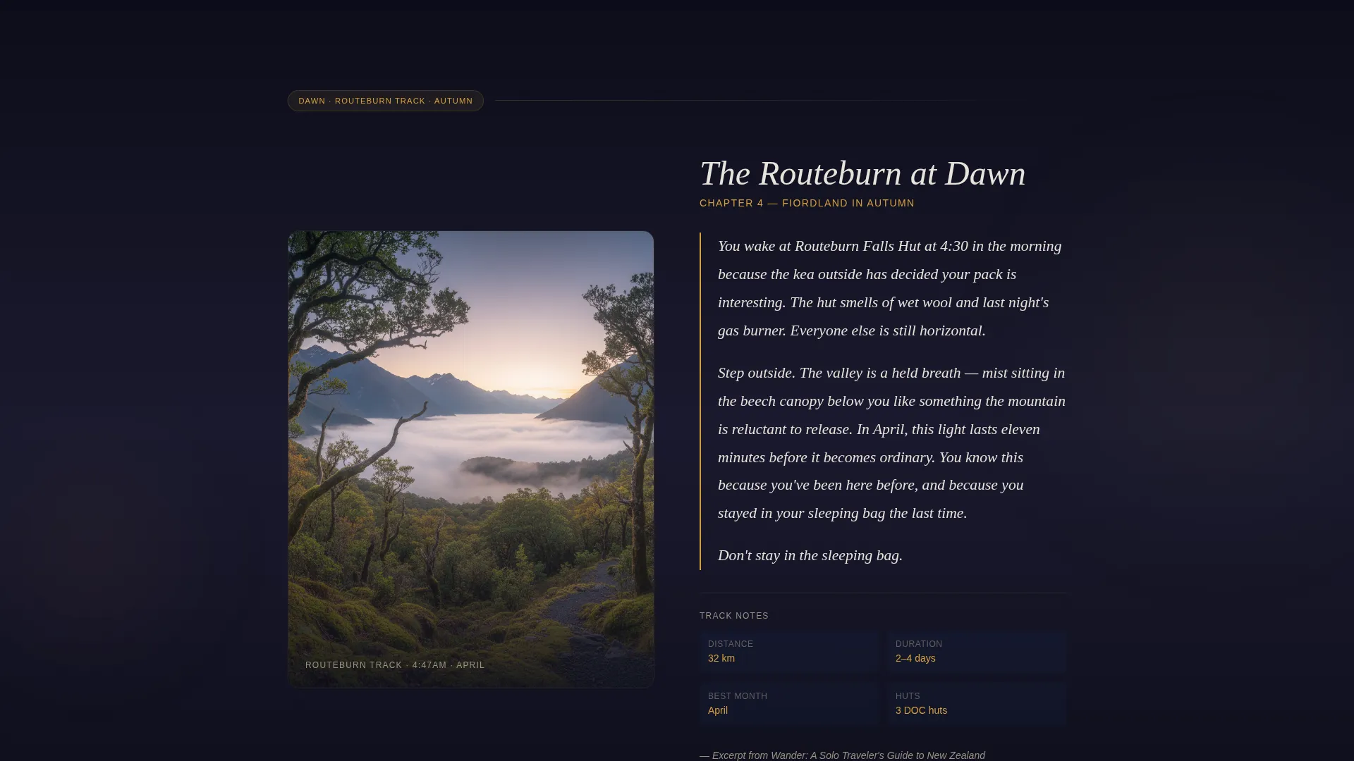 New Zealand Solo Travel Guide Landing Page Template