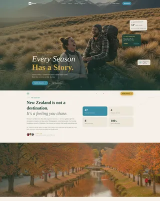 Seasonal Adventure Landing Page Template for Tour Operators