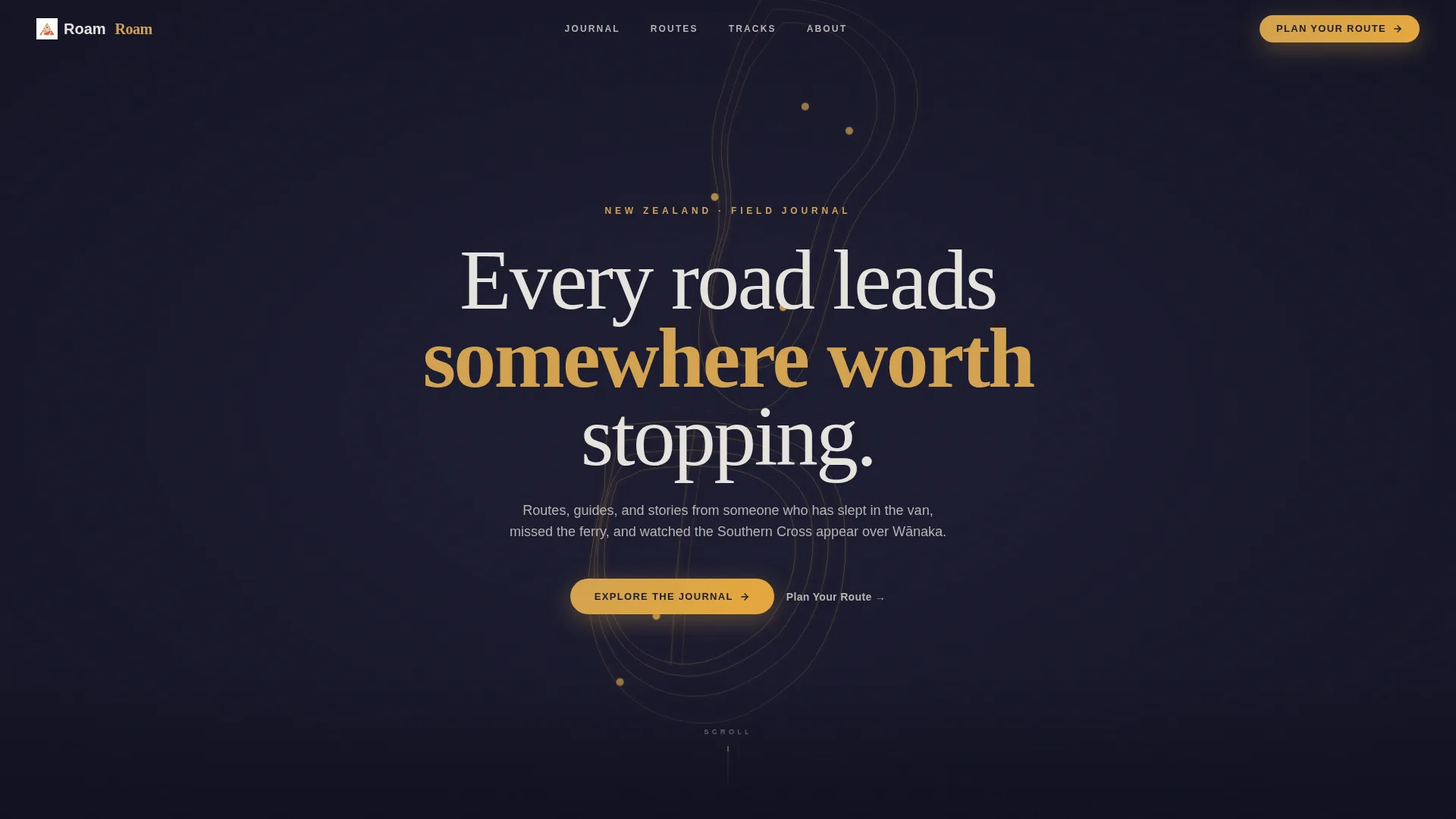 Cinematic New Zealand Travel Landing Page Template