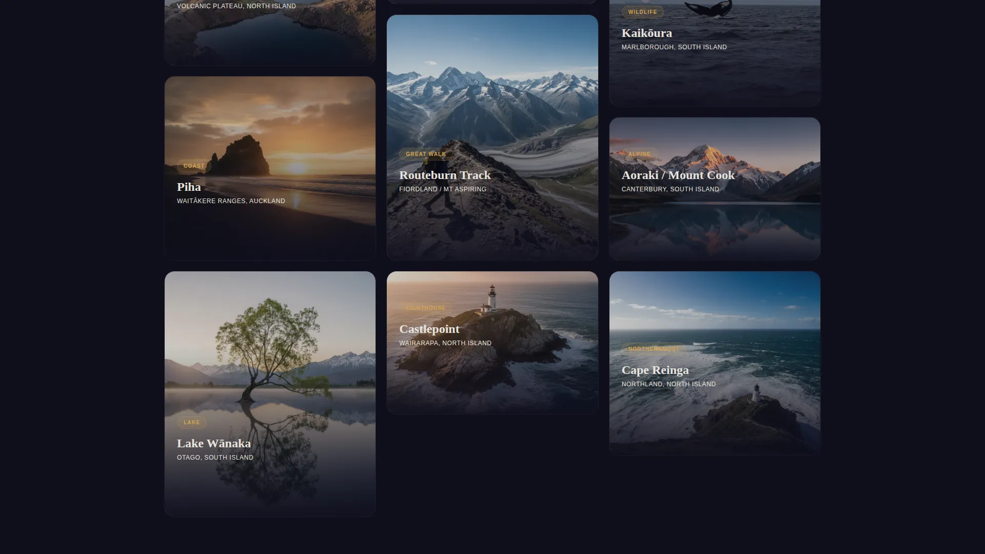 Cinematic New Zealand Travel Landing Page Template