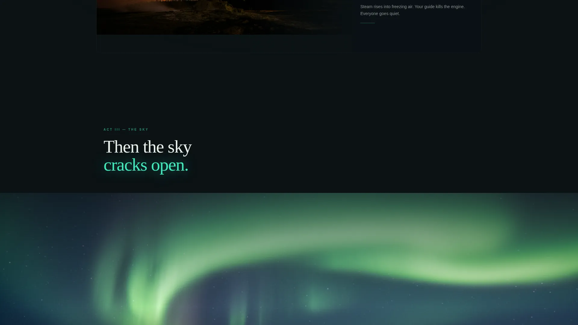 Northern Lights Tour Landing Page Template