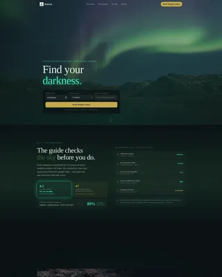 Northern Lights Tour Landing Page Template
