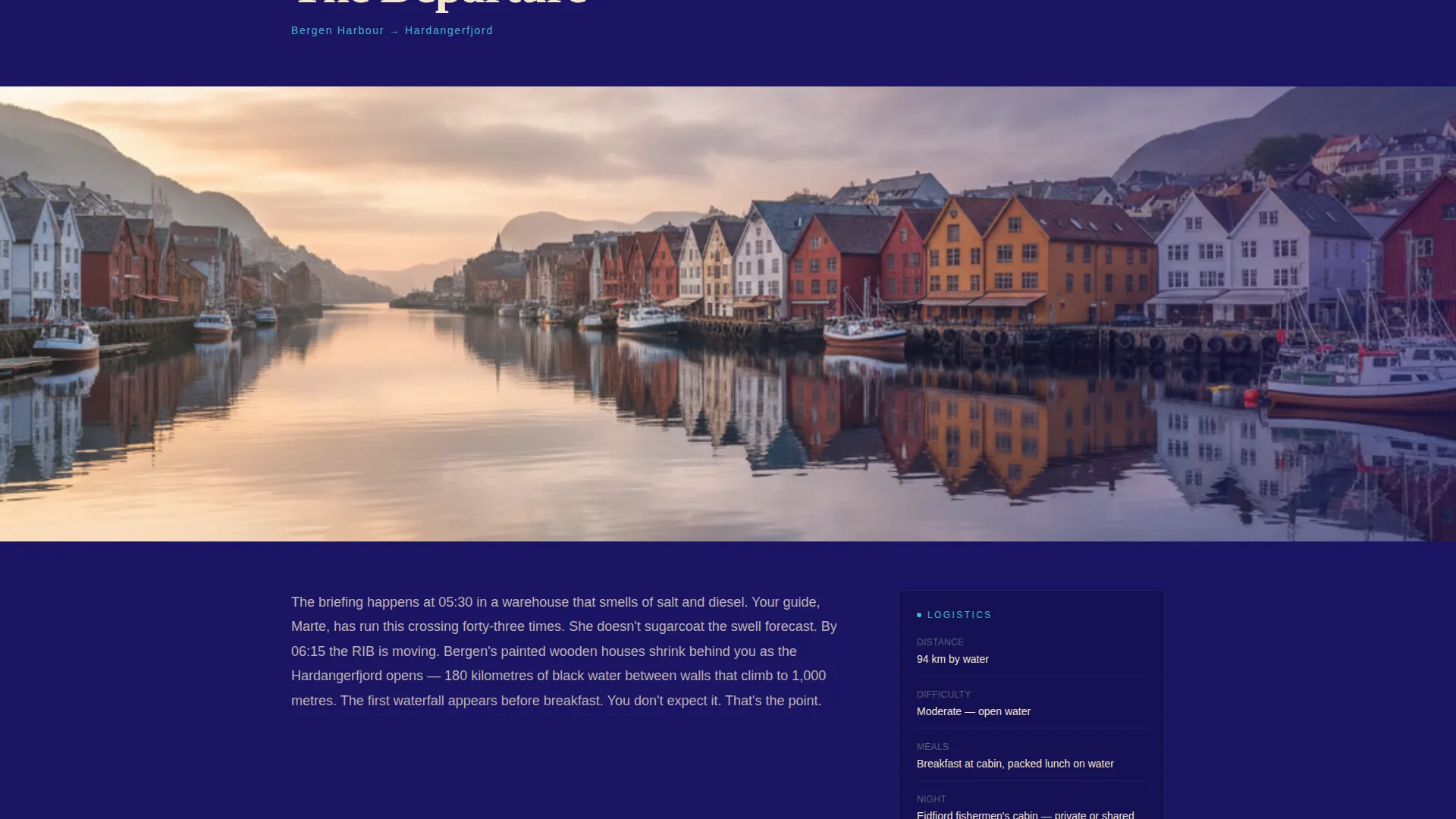Cinematic Norway Adventure Tour Landing Page Template