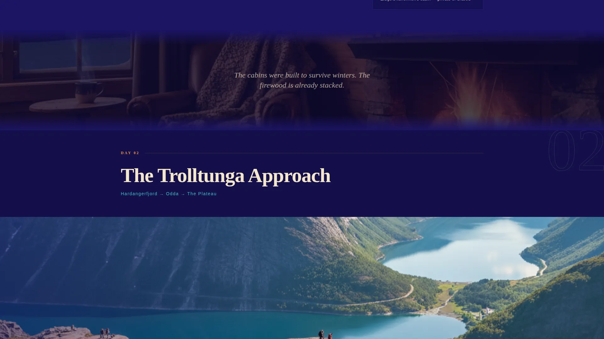 Cinematic Norway Adventure Tour Landing Page Template