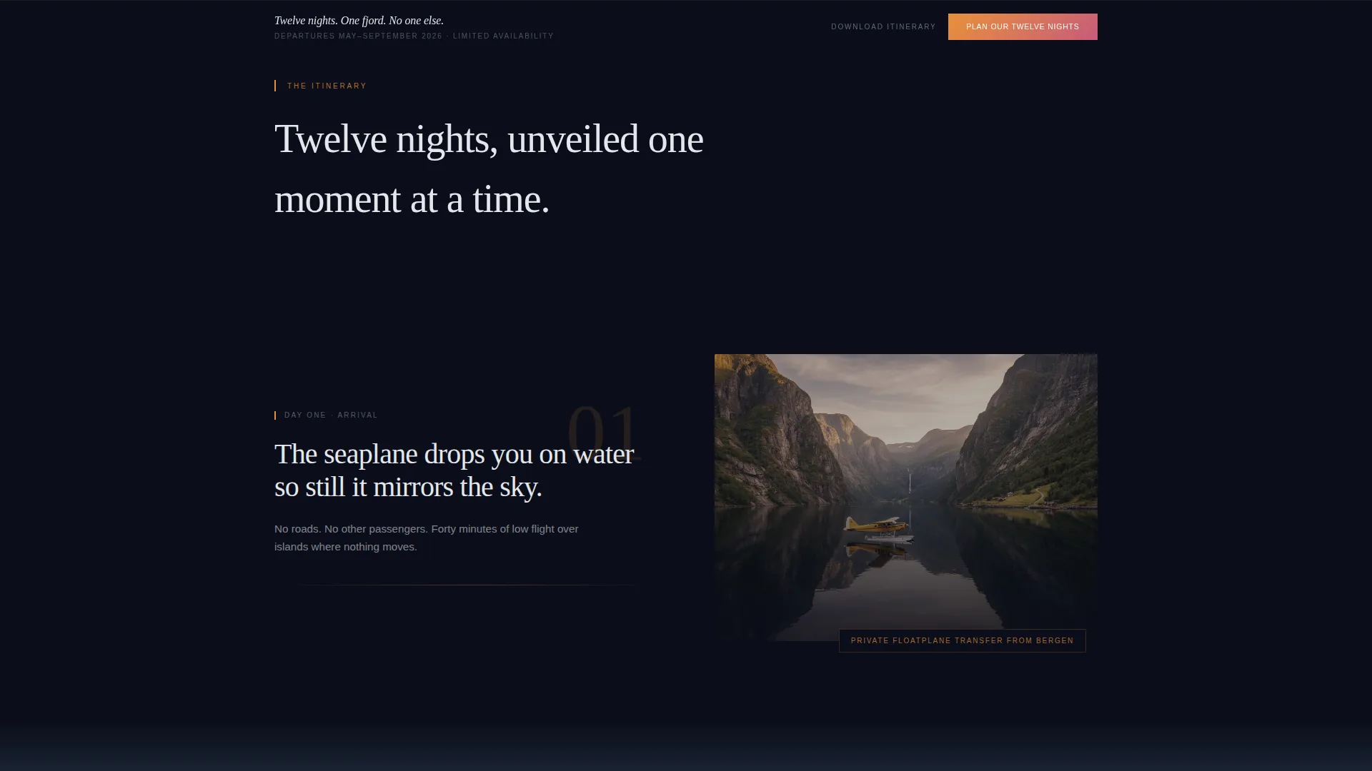 Norway Honeymoon Landing Page Template