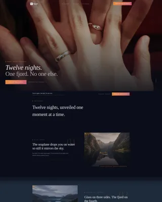 Norway Honeymoon Landing Page Template