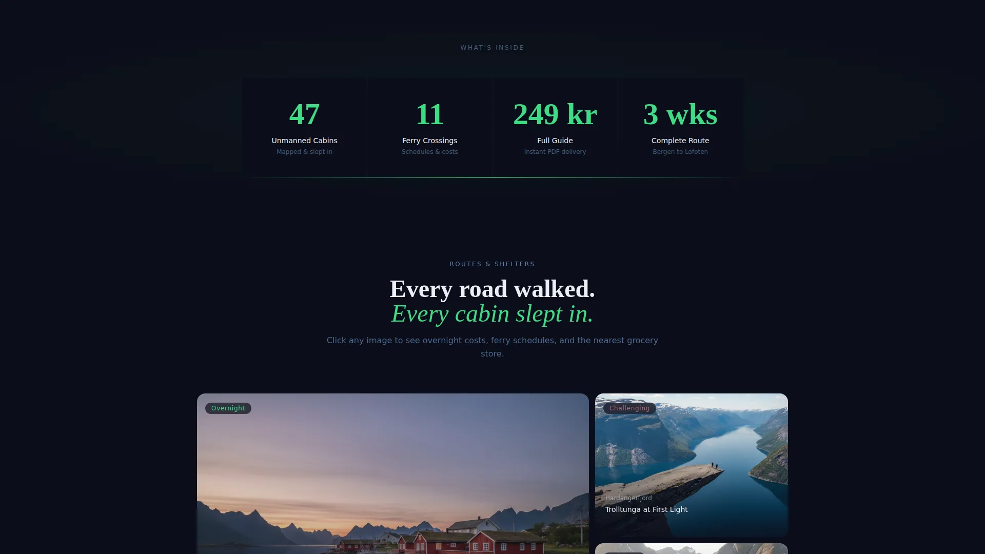 Norway Solo Travel Guide Landing Page Template