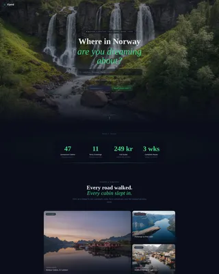 Norway Solo Travel Guide Landing Page Template