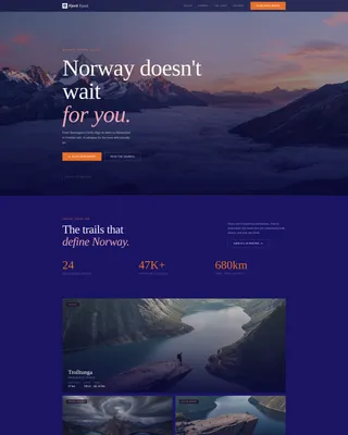 Norway Travel Guide Landing Page Template