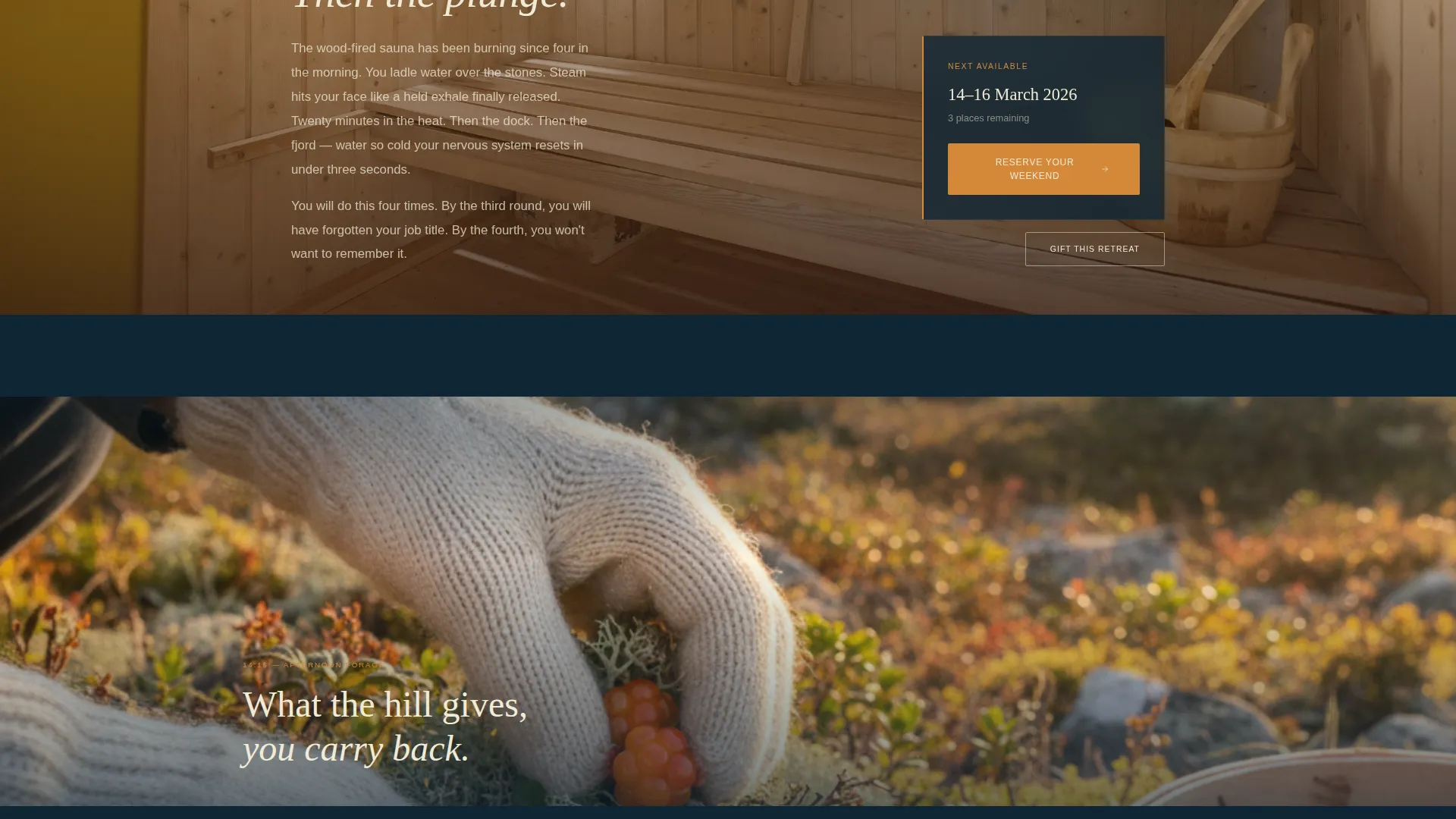 Norway Wellness Retreat Landing Page Template